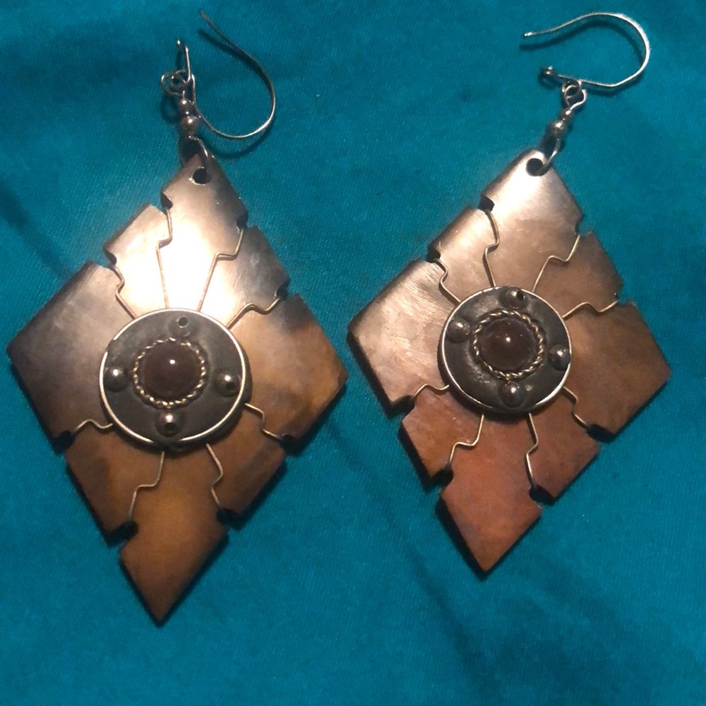 New Handmade Earrings Brown